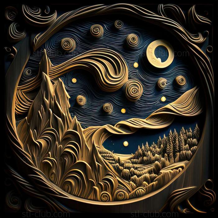 3D model starry night (STL)